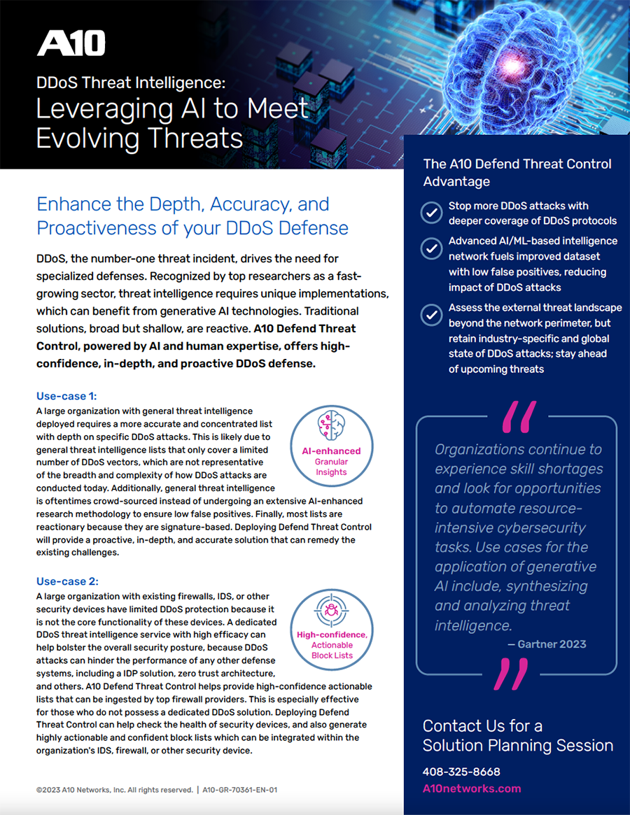 A10 Networks Flyer
